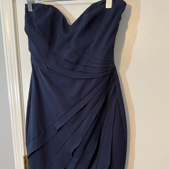 ARYN K. Princess Cut Strapless Navy Dress - Size Small 💙 - Picture 2 of 5